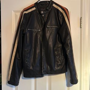 Men’s faux leather Moto style jacket, Sz XS